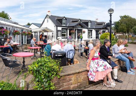 Terrasse extérieure, Gretna Green célèbre forgerons Shop, Gretna Green, Gretna, Dumfries et Galloway, Écosse, Royaume-Uni Banque D'Images