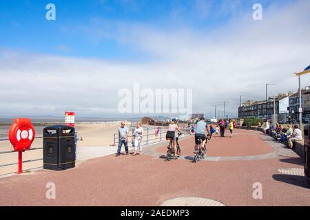 Promenade de la plage, route Marine, Morecambe, Lancashire, Angleterre, Royaume-Uni Banque D'Images