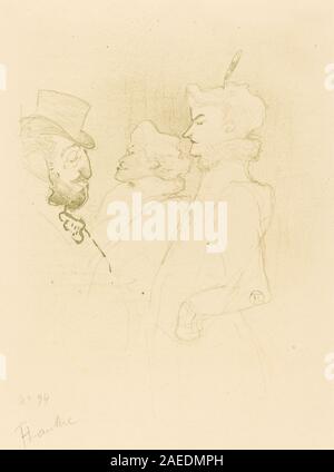 Affiche d'Henri de Toulouse-Lautrec de 1893 intitulée « pourquoi pas ?...une fois n'est pas une habitude », montrant des figures, la typographie et la composition publicitaire. Banque D'Images