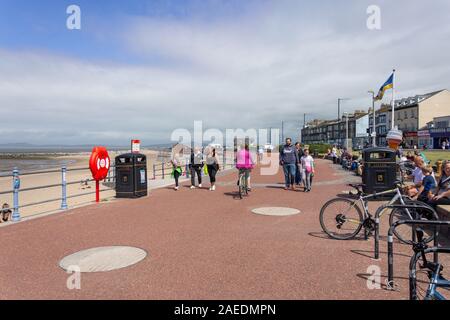 Promenade de la plage, route Marine, Morecambe, Lancashire, Angleterre, Royaume-Uni Banque D'Images