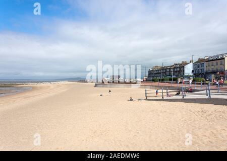 Promenade de la plage, route Marine, Morecambe, Lancashire, Angleterre, Royaume-Uni Banque D'Images