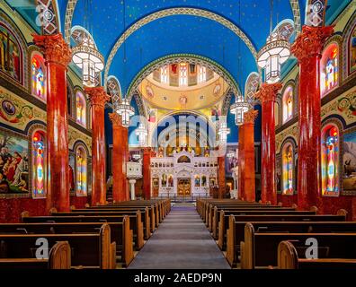 Malbis Memorial Church est représenté, le 7 mars 2016, dans la région de Daphne, Alabama. L'Église orthodoxe grecque a été construit en 1965. Banque D'Images