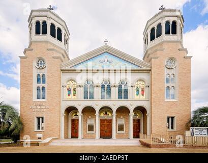 Malbis Memorial Church est représenté, le 7 mars 2016, dans la région de Daphne, Alabama. L'Église orthodoxe grecque a été construit en 1965. Banque D'Images