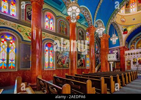 L'intérieur de Malbis Memorial Church est représenté, le 7 mars 2016, dans la région de Daphne, Alabama. L'Église orthodoxe grecque a été construit en 1965. Banque D'Images