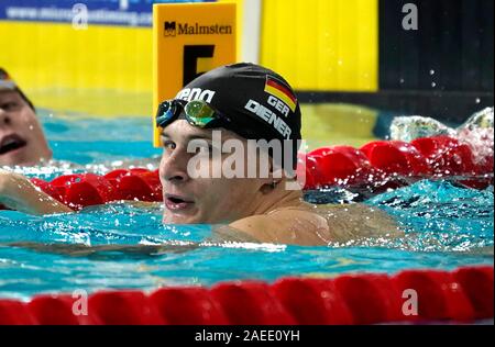 Christian Diener (GER) 50 mètres dos au cours de LEN European Short Course du Championnat de natation 2019 le 8 décembre. En 2019 Tollcross Stadium à Glasgow (Royaume-Uni) : Crédit/Soenar Chamid SCS/AFLO/Alamy Live News Banque D'Images