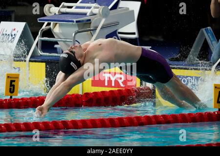 Christian Diener (GER) 50 mètres dos au cours de LEN European Short Course du Championnat de natation 2019 le 8 décembre. En 2019 Tollcross Stadium à Glasgow (Royaume-Uni) : Crédit/Soenar Chamid SCS/AFLO/Alamy Live News Banque D'Images