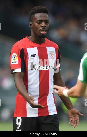 Séville, 08-12-2019. Primera Division Ligue espagnole. LaLiga. L'Estadio Benito Villamarin. Inaki Williams (Athletic Club) durant le jeu Real Betis - Athletic Club. Banque D'Images