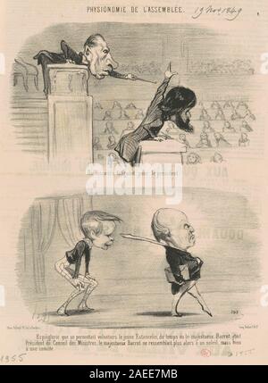 Honoré Daumier, un discours fatiguant pour le président, 19e siècle, un discours fatiguant pour le président ; date du 19e siècle Banque D'Images