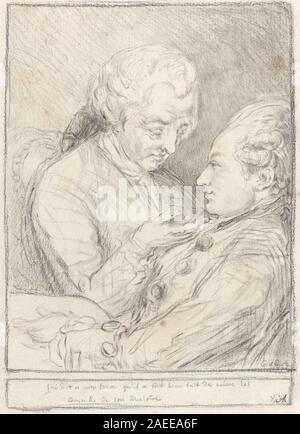 Imitateur de Jacques Gabriel de Saint-Aubin, Portrait de l'artiste avec son jeune frère, Augustin Saint-Aubin, 1771 Portrait de l'artiste avec son jeune frère, Augustin Saint-Aubin ; 1771date Banque D'Images