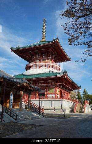 La superbe Grande Pagode de la paix à l'ère Edo Naritasan Shinshoji temple bouddhiste à Narita, Japon. Banque D'Images