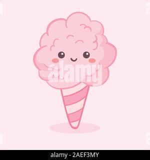 Barbe Rose Cute Vector Cartoon Illustration de Vecteur