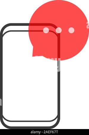 Notification de message contextuel comme chat ou e-mail Illustration de Vecteur