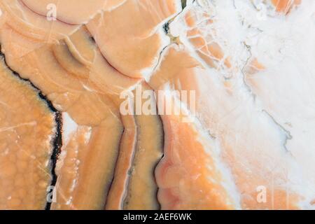 Texture unique de pierre d'onyx brillant naturel. Banque D'Images