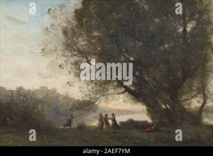 Jean-Baptiste-Camille Corot, danse sous les arbres au bord du Lac, 1865-1870 La danse sous les arbres au bord du lac ; 1865/1870 Banque D'Images