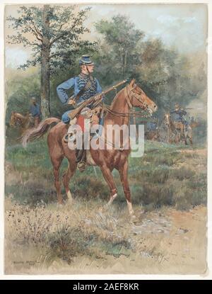 Jean-Baptiste-Edouard Detaille, chasseur à cheval (soldat à cheval), 1885 chasseur à cheval (soldat à cheval) ; date de 1885 Banque D'Images