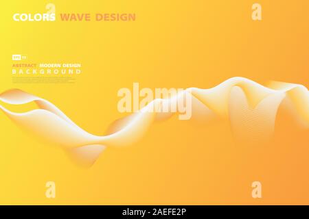 Gradient Abstract swirl orange et jaune de la ligne d'arrière-plan décoratif. Utiliser pour poster, gabarit, graphismes, rapport annuel, ad. illustration Illustration de Vecteur