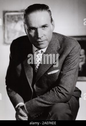 Wolfgang Preiss, acteurs et actrices, Synchronsprecher deutscher und Deutschland 1950er Jahre. L'acteur et comédien de doublage allemand Wolfgang Preiss, l'Allemagne des années 1950. Banque D'Images