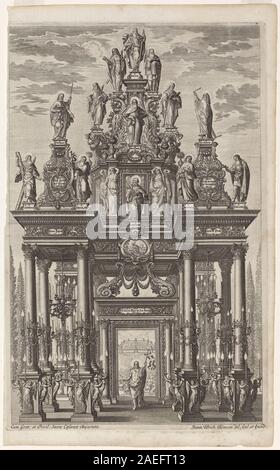 Johann Ulrich Kraus, Frontispice avec arc de triomphe avec le Christ et les Apôtres, 1705 Frontispice avec arc de triomphe avec le Christ et les Apôtres ; 1705date Banque D'Images