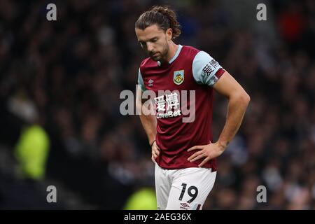 Jay Rodriguez de Burnley - Tottenham Hotspur v Burnley, Premier League, Tottenham Hotspur Stadium, Londres, UK - 7 décembre 2019 Editorial N'utilisez que des restrictions s'appliquent - DataCo Banque D'Images