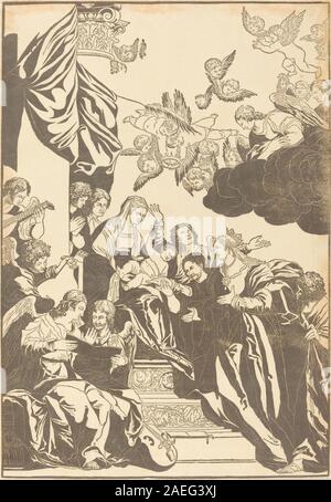 Jean Baptiste Jackson après Veronese, Le Mariage mystique de Sainte Catherine, 1740, le Mariage mystique de Sainte Catherine ; date de 1740 Banque D'Images