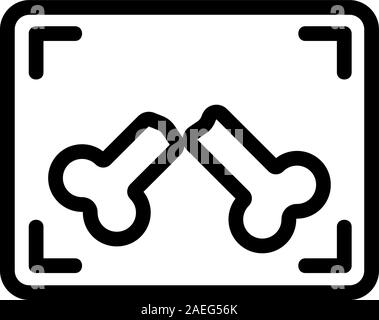 X-ray image vecteur icône. Illustration symbole contour isolé Illustration de Vecteur