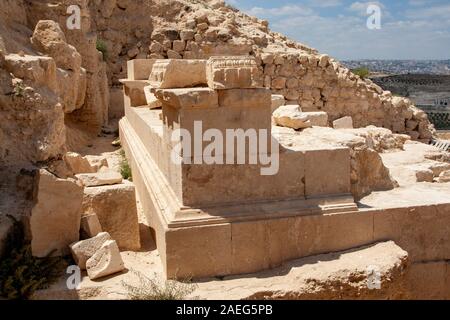 La tombe d'Hérode à Hérodion un château forteresse construite par le roi Hérode 20 avant notre ère. Israël, Cisjordanie, la Judée, Banque D'Images