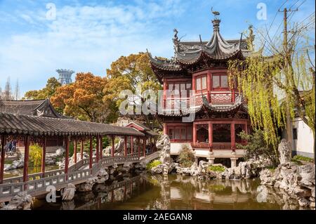 Le Jardin Yu, Shanghai, Chine Banque D'Images