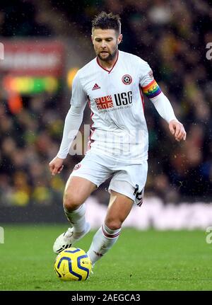 Sheffield United's Oliver Norwood au cours de la Premier League match à Carrow Road, Norwich. Banque D'Images