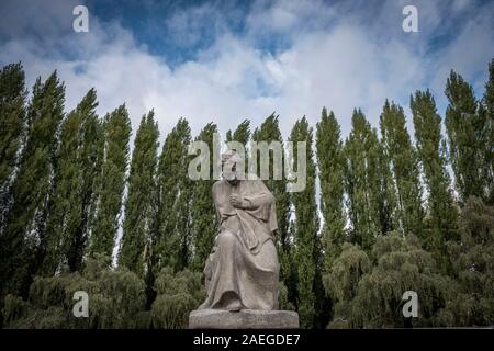 La mère Russie pleure la perte de fils et filles à la guerre soviétique Mémorial en parc de Treptow, Berlin, Allemagne Banque D'Images