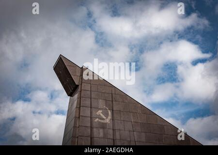 La guerre soviétique dans le monument et le cimetière Parc de Treptow, Berlin, Allemagne de l'Est Banque D'Images