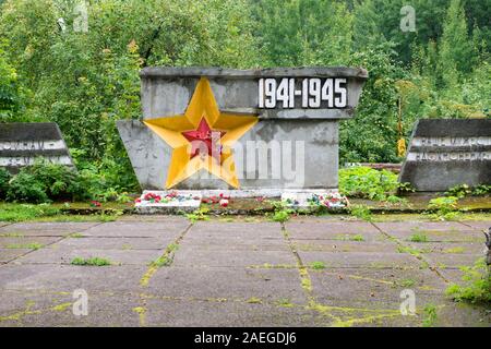 La Russie, BOLOGOYE - Août 8, 2019 : Monument à ceux qui se sont battus et sont morts dans la seconde guerre mondiale Banque D'Images