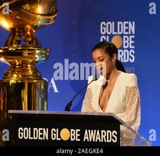 Los Angeles, United States. 09Th Dec, 2019. Actrice Susan Kelechi Watson Annonce des nominés pour la 77e assemblée annuelle Golden Globe Awards au Beverly Hilton Hotel à Beverly Hills, Californie le lundi, 9 décembre 2019. Photo par Jim Ruymen/UPI UPI : Crédit/Alamy Live News Banque D'Images