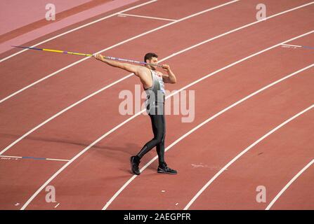 Doha, Katar. 05 Oct, 2019. Andreas HOFMANN (Allemagne) la promotion, la qualification du javelot hommes, sur les Championnats du Monde 2019 05.10.2019 à Doha/Qatar, à partir de la 27.09. - 10.10.2019. Utilisation dans le monde entier | Credit : dpa/Alamy Live News Banque D'Images