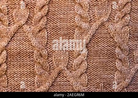 Fragment de tissu brun. Vue de dessus. Banque D'Images