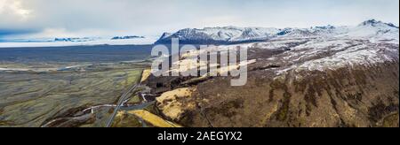 Skaftafellsjokull, Parc National glacier Vatnajokull, Islande. Site du patrimoine mondial de l'Unesco Banque D'Images