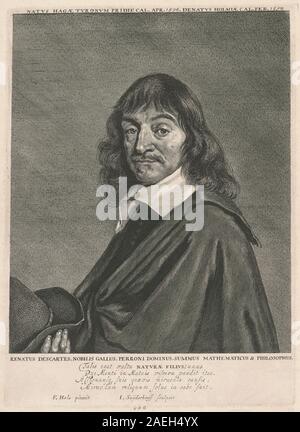 Suyderhoff Jonas, après Frans Hals, René Descartes, 1650, René Descartes ; 1650s date Banque D'Images