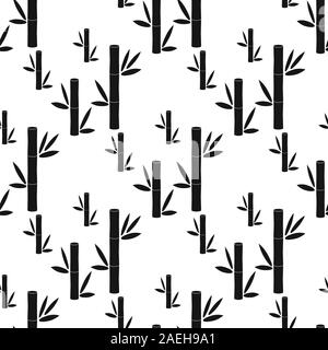 Bambou noir motif bambou transparente,arbre , feuilles, branches Illustration de Vecteur