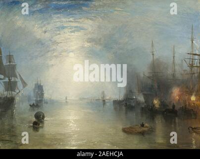 Joseph Mallord William Turner, Keelmen dans les charbons d'attrape par Moonlight, 1835 Keelmen dans les charbons d'attrape par Moonlight date 1835 ; Banque D'Images