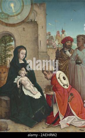 Juan de Flandes, l'Adoration des Mages, c 1508-1519 l'Adoration des Mages ; c. 1508/1519 Banque D'Images