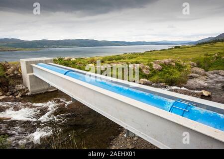 Une centrale hydroélectrique de 700 Kw en construction sur les pentes de Ben more, Isle of Mull, Scotland, UK. Banque D'Images