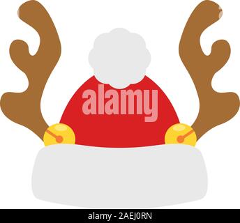 Reindeer antlers christmas hat Illustration de Vecteur