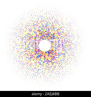 Cercle avec rayons multicolores Banque D'Images