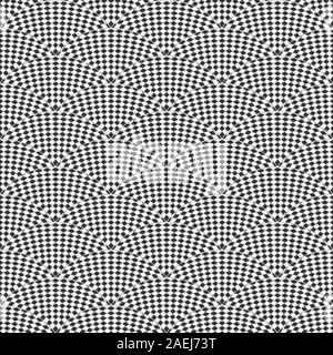 Mosaïque noir et blanc de petits carrés. Modèle sans couture . Illustration vecteur de couleur. Illustration de Vecteur