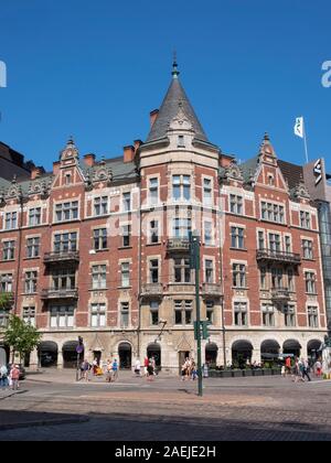 Façade Art Nouveau de la maison maintenant Argos magasin Stockmann dans la rue Mannerheimintie, le Centre d'Helsinki, Finlande, Scandinavie, Europe Banque D'Images