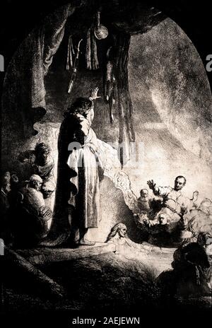La résurrection de Lazare 1631 Rembrandt Harmenszoon van Rijn 1606-1669 Jan Lievens 1607 - 1674, le néerlandais, les Pays-Bas, la Hollande, Banque D'Images