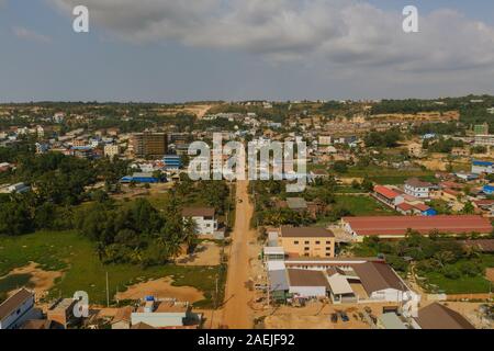 En été, la ville de Sihanoukville Cambodge drone abattu Banque D'Images