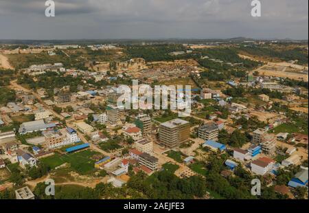 En été, la ville de Sihanoukville Cambodge drone abattu Banque D'Images