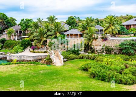 L'île de Tanna, VANUATU - Juillet 20, 2019 : avis de l'hôtel Evergreen Resort Banque D'Images