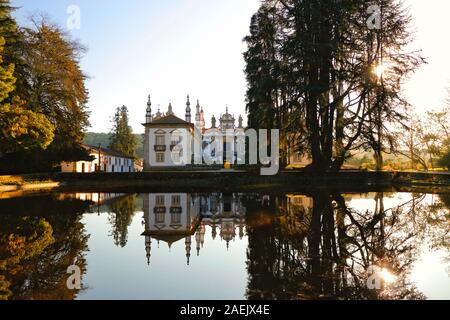 Le Palais Mateus, la Casa de Mateus ou le Palácio de Mateus - la maison de Mateus Rose - seraient le plus beau bâtiment du monde. Banque D'Images