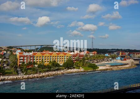 Curacao-11/3/19 : Carnaval Casino et l'hôtel dans le quartier commerçant de Curaçao. Banque D'Images